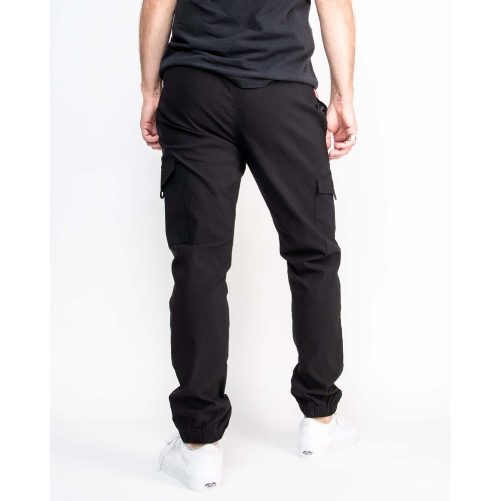 Ring of Fire Mens Tech Cargo Joggers Black Stretch Utility Pants Medium NWT - Picture 3 of 9